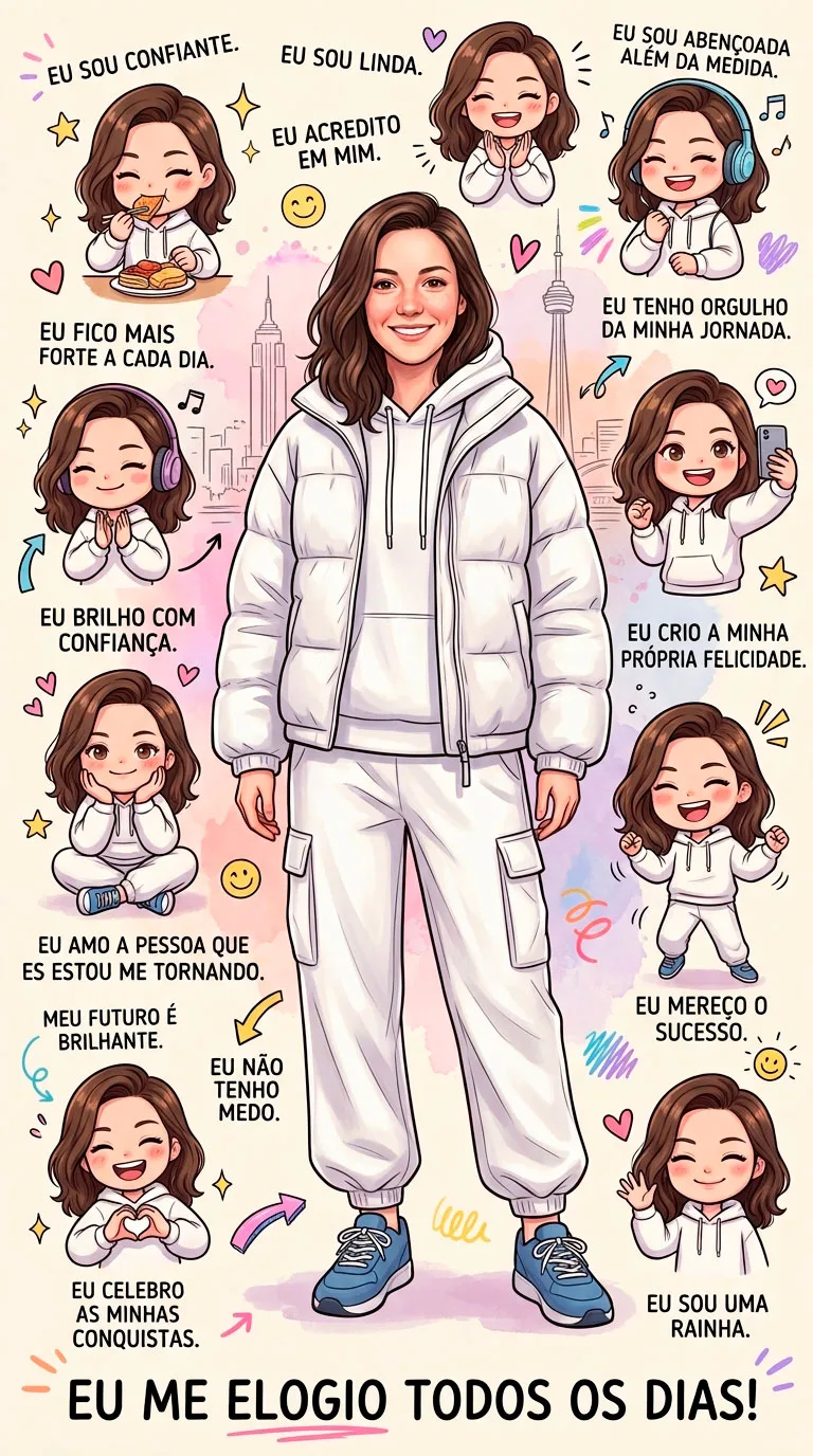 Prompt para Mini Me com IA | Colagem Pinterest com Personagens Chibi — exemplo de prompt de IA para Imagens em Gemini
