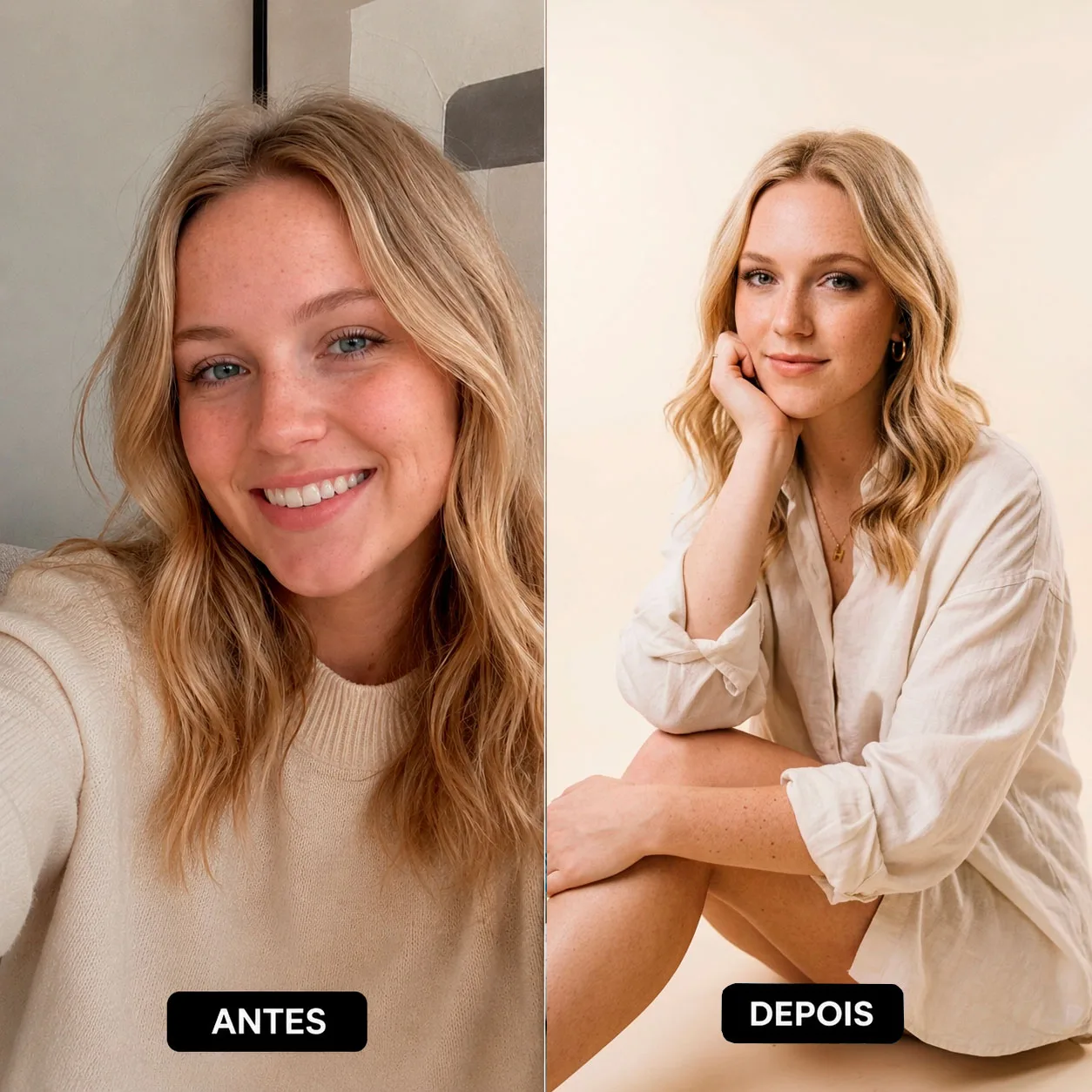 Prompt para Ensaio Fotográfico Minimalista com IA | Foto Editorial Profissional — exemplo de prompt de IA para Imagens em Gemini