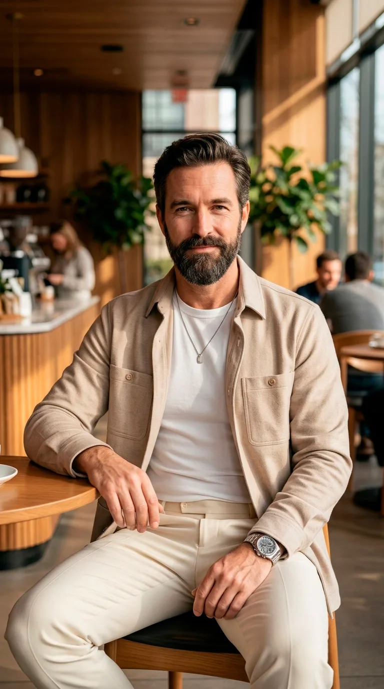 Prompt para Foto em Cafeteria com IA | Ensaio Lifestyle Masculino — exemplo de prompt de IA para Imagens em Gemini