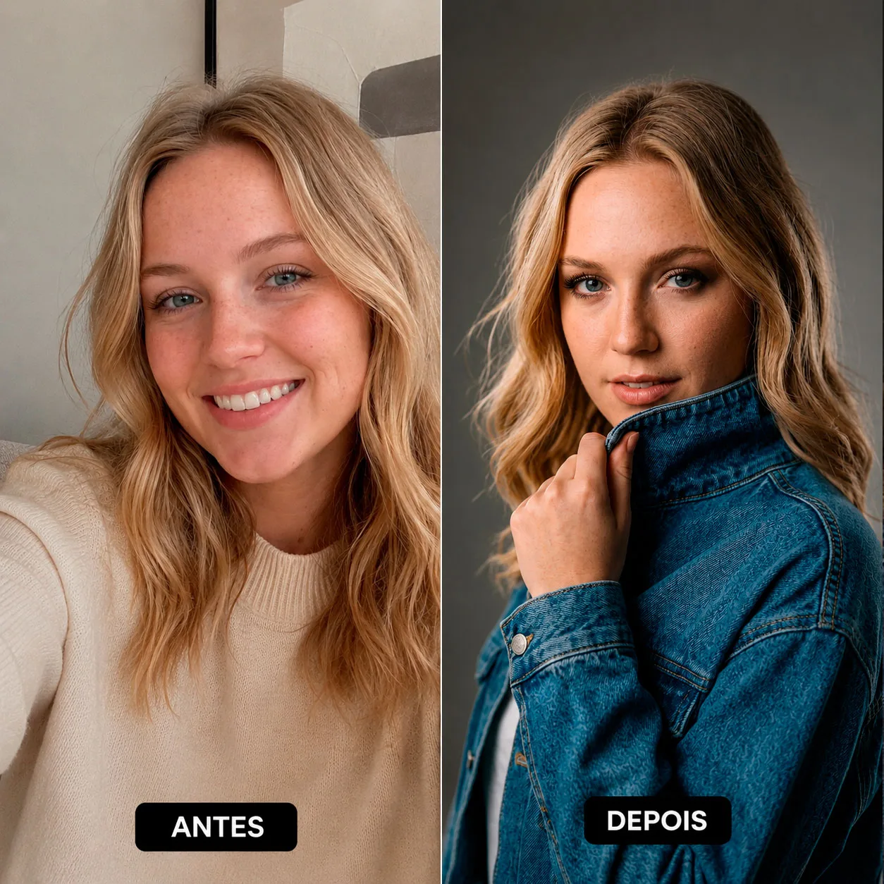 Prompt para Retrato Editorial Fashion Premium com IA | Close-up Cinematográfico — exemplo de prompt de IA para Imagens em Gemini
