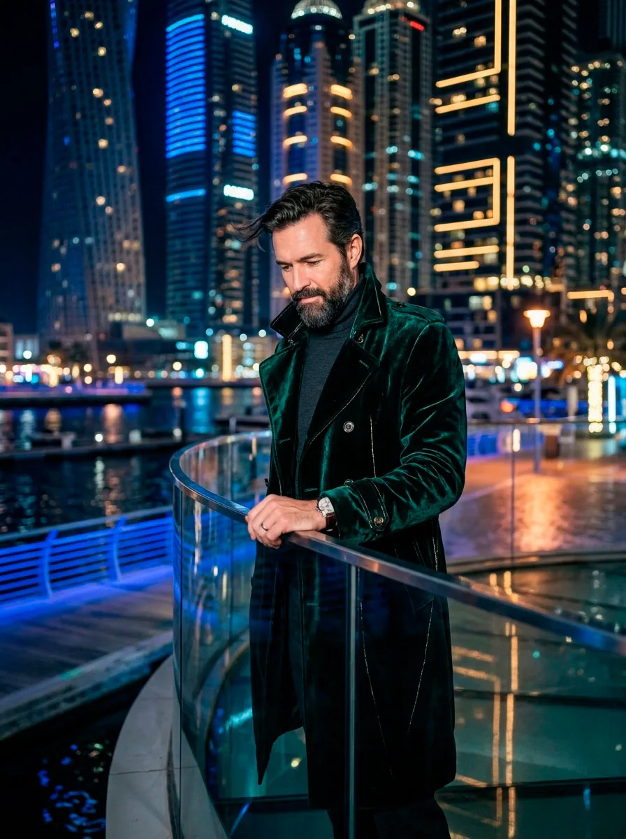 Prompt para Foto Futurista em Dubai Marina — exemplo de prompt de IA para Imagens em Gemini