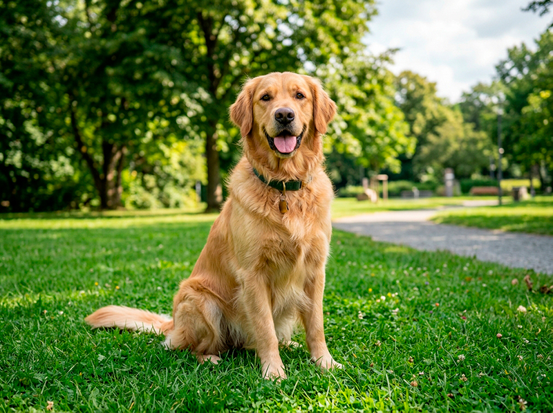 foto de um cachorro com prompt estruturado gerada por ia
